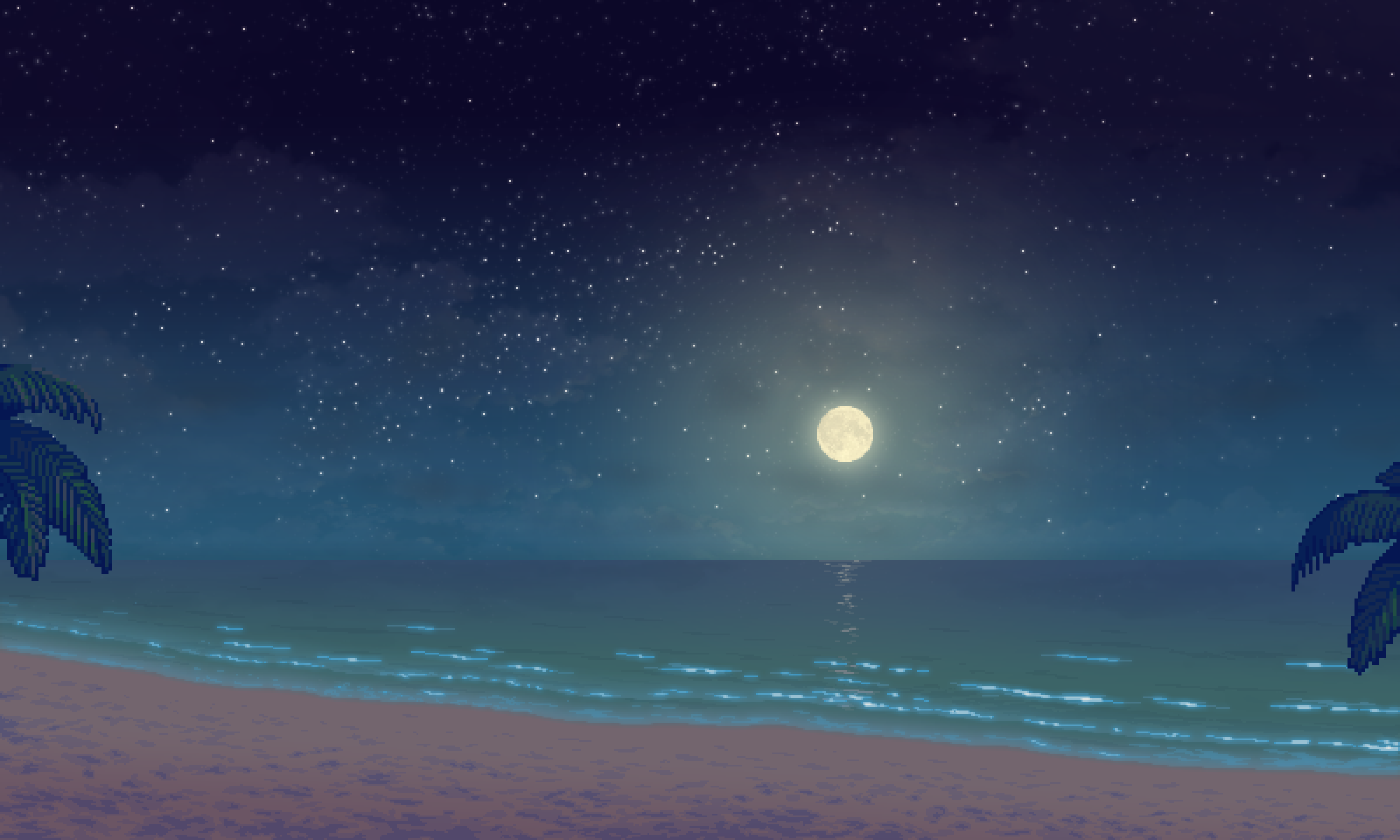 Beach during the night